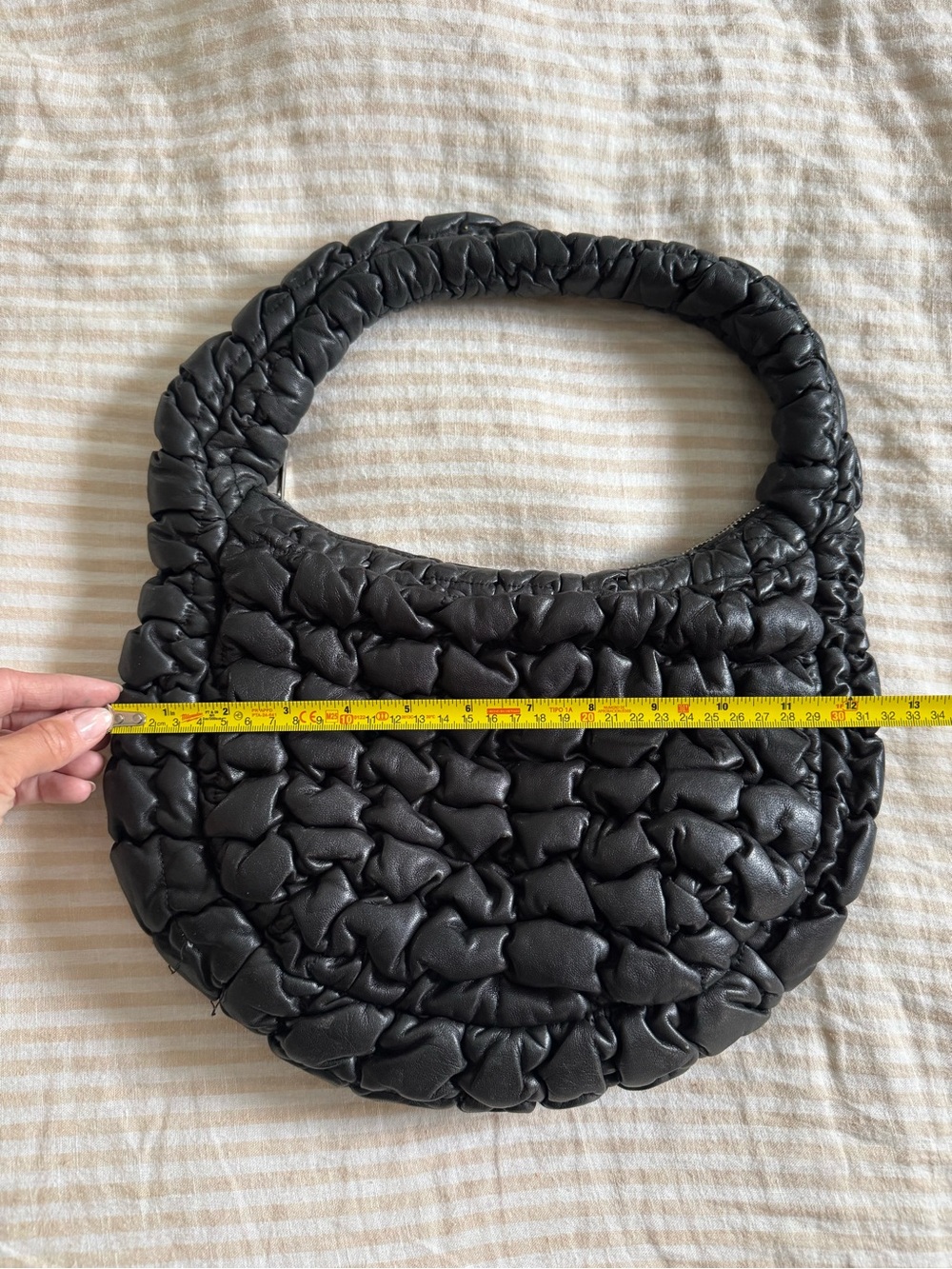 Cos 100% leather quilted bag (cotton interior). Lightly used
